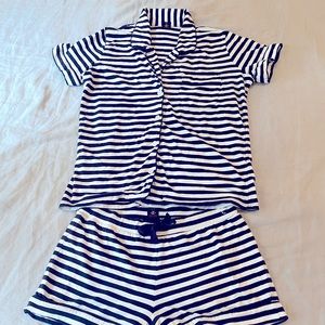 I.Crew dreamy striped knit pajamas ,size ça